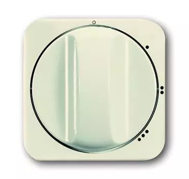 1710-0-3109 (2542 DR/01-214), Плата центральная (накладка) с поворотной ручкой для переключателя на 3 положения 2710 U, серия Reflex SI, цвет альпийский белый, ABB