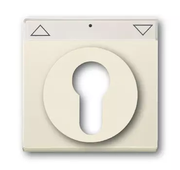 1710-0-3157 (1755 SL/PZ-82-101), Плата центральная (накладка) для механизма выключателя жалюзи с зам. 2712/2713 USL-101, 2722/2723 USL-101 и 2733 USL-101, с полем дл надписи, цвет savanne/слоновая кость, ABB