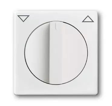 1710-0-3172 (1740-84), Плата центральная с поворотной ручкой, с маркировкой, для механизма выключателя жалюзи 2712/2713 U и 2722/2723 U, цвет davos/альпийский белый, ABB