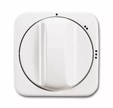 1710-0-3420 (2542 DR/02-214), Плата центральная (накладка) с поворотной ручкой для переключателя на 3 положения 2710/1 U, серия Reflex SI, цвет альпийский белый, ABB