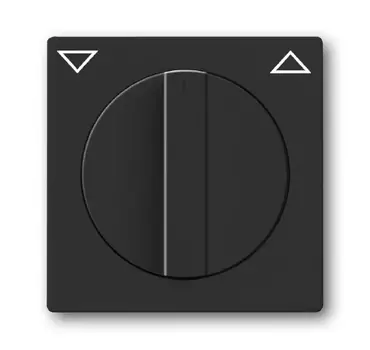 1710-0-3623 (1740-81), Плата центральная с поворотной ручкой, с маркировкой, для механизма выключателя жалюзи 2712/2713 U и 2722/2723 U, цвет антрацит, ABB