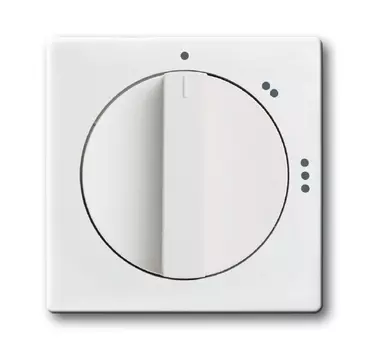 1710-0-3651 (2542 DR/02-84), Плата центральная (накладка) с поворотной ручкой для переключателя на 3 положения 2710/1 U, davos/альпийский белы, ABB