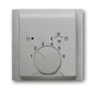 1710-0-3747 (1795-783), Плата центральная (накладка) для механизма терморегулятора (термостата) 1095 U, 1096 U, серия impuls, цвет серебристый металлик, ABB