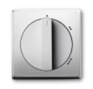 1710-0-3759 (2542 DR/02-866), Плата центральная (накладка) с поворотной ручкой для переключателя на 3 положения 2710/1 U, серия pur/сталь, ABB