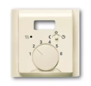 1710-0-3776 (1795 TA-72), Плата центральная (накладка) для механизма терморегулятора (термостата) 1095 UTA, 1096 UTA, серия impuls, цвет слоновая кость, ABB