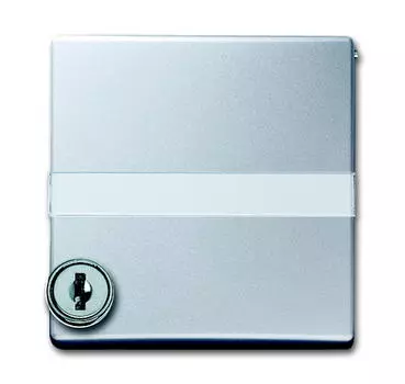 1710-0-3792 (2118 GKSLN/11-33), Плата промежуточная с крышкой для центральных плат серий Busch-Duro 2000 SI и Reflex SI, с типовым зам., с полем для надписи, IP44, серия Allwetter 44, цвет серебристо-алюминиевый, ABB