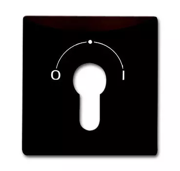 1710-0-3805 (2155 SLPZ-31), Плата центральная (накладка) с поворотной ручкой, с маркировкой для механизма выключателя с зам. 2733 USL-101, IP44, серия Allwetter 44, цвет коричневый, ABB