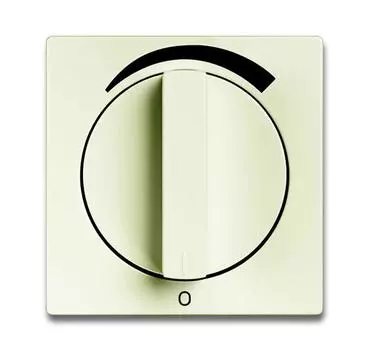 1710-0-3807 (1740 DR/03-82), Плата центральная (накладка) с поворотной ручкой для регуляторов громкости WHD, тип LR mono BJ UP, с маркировкой, цвет savanne/слоновая кость, ABB