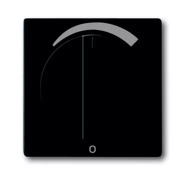 1710-0-3892 (1740 DR/03-885), Плата центральная (накладка) с поворотной ручкой для регуляторов громкости WHD, тип LR mono BJ UP, с маркировкой, цвет чёрный бархат, ABB