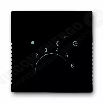 1710-0-3934 (1794-95-507), Плата центральная (накладка) для терморегулятора 1094 U, 1097 U, серия Basic 55, цвет chateau-black, ABB