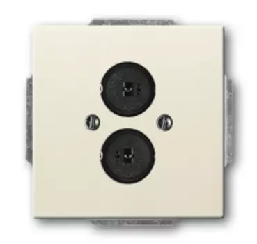 1723-0-0239 (1751-82), Плата центральная с суппортом с 2-мя разъёмами для громкоговорителя, цвет savanne/слоновая кость, ABB