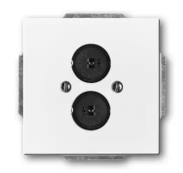 1723-0-0240 (1751-84), Плата центральная с суппортом с 2-мя разъёмами для громкоговорителя, цвет davos/альпийский белый, ABB