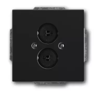 1723-0-0253 (1751-81), Плата центральная с суппортом с 2-мя разъёмами для громкоговорителя, цвет антрацит, ABB