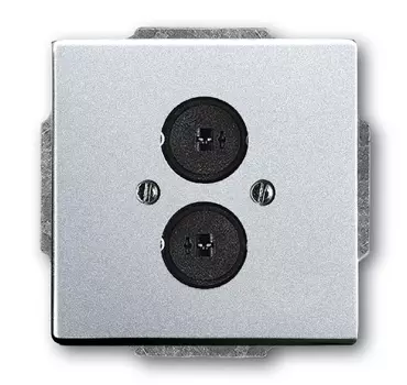 1723-0-0254 (1751-83), Плата центральная с суппортом с 2-мя разъёмами для громкоговорителя, цвет серебристо-алюминиевый, ABB