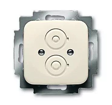 1724-0-0186 (2530-212), Плата центральная (накладка) с суппортом для разъёмов с резьбовым креплением М16х0.75, серия Busch-Duro 2000 SI, цвет слоновая кость, ABB