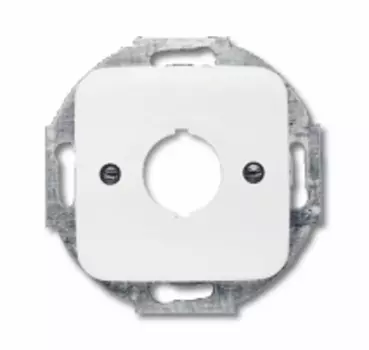1724-0-1150 (2533-214), Плата центральная (накладка) с суппортом для командно-сигнальных приборов D=22.5 мм, серия Reflex SI, цвет альпийский белый, ABB