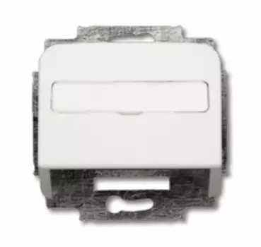 1724-0-1663 (1758-214), Плата центральная (корпус) с суппортом для коммуникационных разъёмов и цоколей DCS от 1850 EB до 1876 EB, серия Reflex SI, цвет альпийский белый, ABB