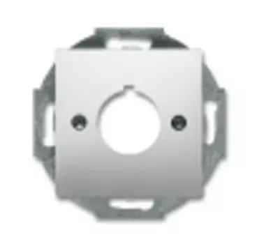 1724-0-4270 (2533-866), Плата центральная (накладка) с суппортом для командно-сигнальных приборов D=22.5 мм, серия pur/сталь, ABB