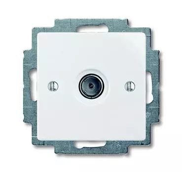 1724-0-4280 (1743-01-92-507), Механизм ТВ-розетки, одиночная (единственная), серия Basic 55, слоновая кость, ABB
