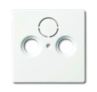 1724-0-4293 (1743-884), Накладка (центральная плата) для TV-R-SAT розетки, цвет белый бархат, ABB