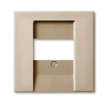 1724-0-4312 (2539-93-507), Плата центральная (накладка) для розеток громкоговорителя 0247, 0248, серия Basic 55, цвет шампань, ABB