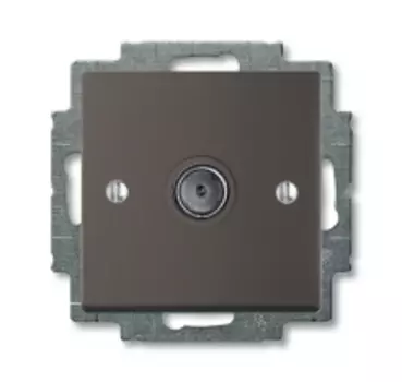 1724-0-4313 (1743-01-95-507), Механизм ТВ-розетки, одиночная (единственная), серия Basic 55, цвет chateau-black, ABB