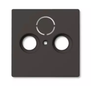 1724-0-4314 (1743-95-507), Плата центральная (накладка) для ТВ-розеток, серия Basic 55, цвет chateau-black, ABB