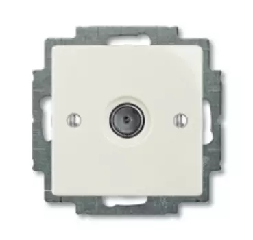 1724-0-4317 (1743-01-96-507), Механизм ТВ-розетки, одиночная (единственная), серия Basic 55, цвет chalet-white, ABB