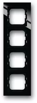 1724-281/11 Рамка для монтажа заподлицо Axcent Черный 4-постовая ABB