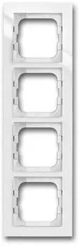 1724-284/11 Рамка для монтажа заподлицо Axcent Белый 4-постовая ABB