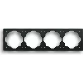 1724-775 Рамка Impuls Черный бархат 4-постовая ABB