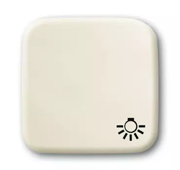 1731-0-0272 (2520 LI-212), Клавиша для механизма 1-клавишного выключателя/переключателя/кнопки с символом "СВЕТ", серия Busch-Duro 2000 SI, цвет слоновая кость, ABB