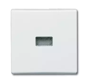 1731-0-1734 (2107-34), Клавиша для механизма 1-клавишного выключателя/переключателя/кнопки, с красной линзой (IP44), серия Allwetter 44, цвет альпийский белый, ABB