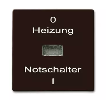 1731-0-1956 (2102 H-31), Клавиша для механизма 1-клавишного выключателя/переключателя/кнопки, с красной линзой, с маркировкой "HNS", серия Allwetter 44, цвет коричневый, ABB