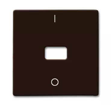 1731-0-1966 (2108-31), Клавиша для механизма 1-клавишного выключателя/переключателя/кнопки, с окном для линзы, с маркировкой "I/O" (IP44), серия Allwetter 44, цвет коричневый, ABB