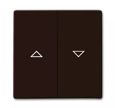 1731-0-1970 (2126-31), Клавиша для механизма выключателя жалюзи 2000/4 US и 2020/4 US, с маркировкой, IP44, серия Allwetter 44, цвет коричневый, ABB