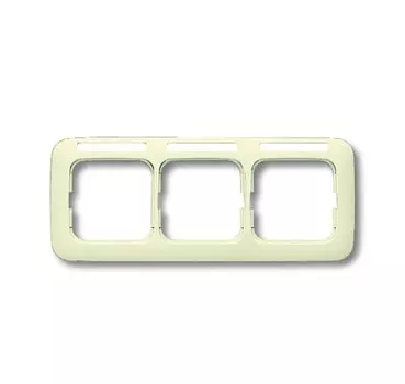 1733 NS-212 Рамка с полем для надписи Busch-Duro 2000 SL Слоновая кость 3-постовая ABB