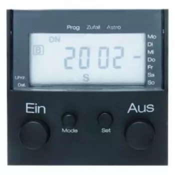 17381606 Таймер с дисплеем и подключением датчика цвет: антрацит, матовый B.1/B.3/B.7 Glas Berker