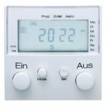 17381909 Таймер с дисплеем и подключением датчика цвет: полярная белизна, матовый S.1/B.1/B.3/B.7 Glas Berker