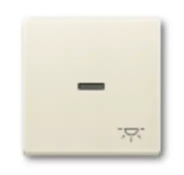 1751-0-2745 (1789 LI-82), Клавиша для механизма 1-клавишного выключателя/переключателя/кнопки, с прозрачной линзой и символом "СВЕТ", цвет savanne/слоновая кость, ABB