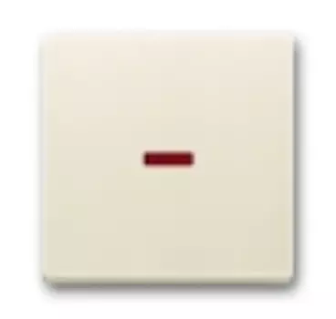 1751-0-2813 (1789-82), Клавиша для механизма 1-клавишного выключателя/переключателя/кнопки с красной линзой, цвет savanne/слоновая кость, ABB