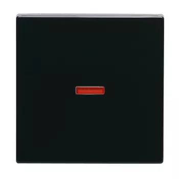 1751-0-2928 (1789-81), Клавиша для механизма 1-клавишного выключателя/переключателя/кнопки с красной линзой, цвет антрацит, ABB