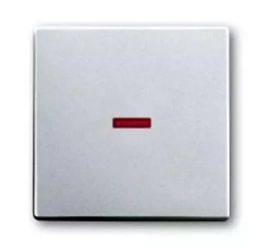 1751-0-2945 (1789-83), Клавиша для механизма 1-клавишного выключателя/переключателя/кнопки с красной линзой, цвет серебристо-алюминиевый, ABB