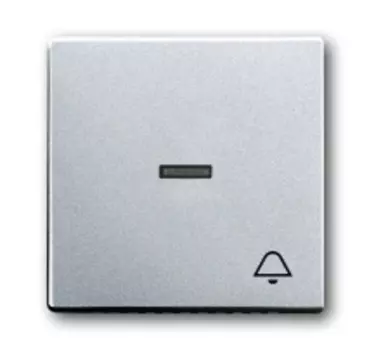 1751-0-2952 (1789 KI-83), Клавиша для механизма 1-клавишного выключателя/переключателя/кнопки, с прозрачной линзой и символом "ЗВОНОК", цве серебристо-алюминиевый, ABB