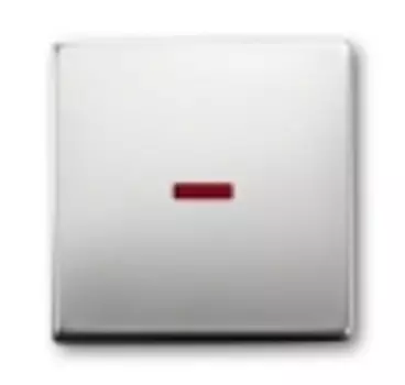 1751-0-2957 (1789-866), Клавиша для механизма 1-клавишного выключателя/переключателя/кнопки с красной линзой, серия pur/сталь, ABB