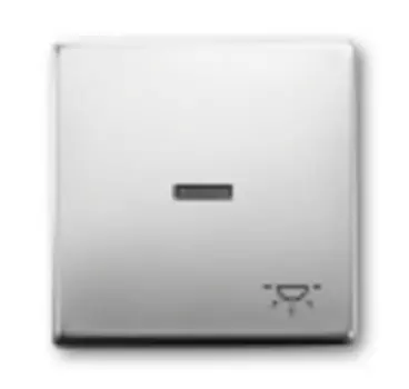 1751-0-2958 (1789 LI-866), Клавиша для механизма 1-клавишного выключателя/переключателя/кнопки, с прозрачной линзой и символом "СВЕТ", серия pur/сталь, ABB