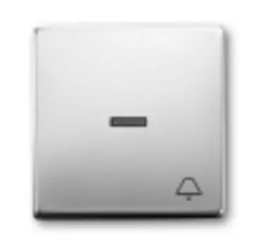 1751-0-2959 (1789 KI-866), Клавиша для механизма 1-клавишного выключателя/переключателя/кнопки, с прозрачной линзой и символом "ЗВОНОК", серия pur/сталь, ABB