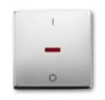 1751-0-2961 (1788-866), Клавиша для механизма 1-клавишного выключателя/переключателя/кнопки, с красной линзой, с маркировкой "I/O", серия pur/сталь, ABB