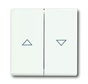 1751-0-3022 (1785 JA-884), Клавиша для механизма выключателя жалюзи 2000/4 U и 2020/4 US, с маркировкой, цвет белый бархат, ABB