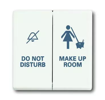 1751-0-3023 (1785/11-884), Клавиша для механизма 2-клавишного выключателя/переключателя/кнопки, с символом "Уборка/Не беспокоить", цвет белы бархат, ABB